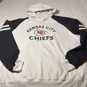 Kansas City Chiefs Gray and Black Hoodie 3X